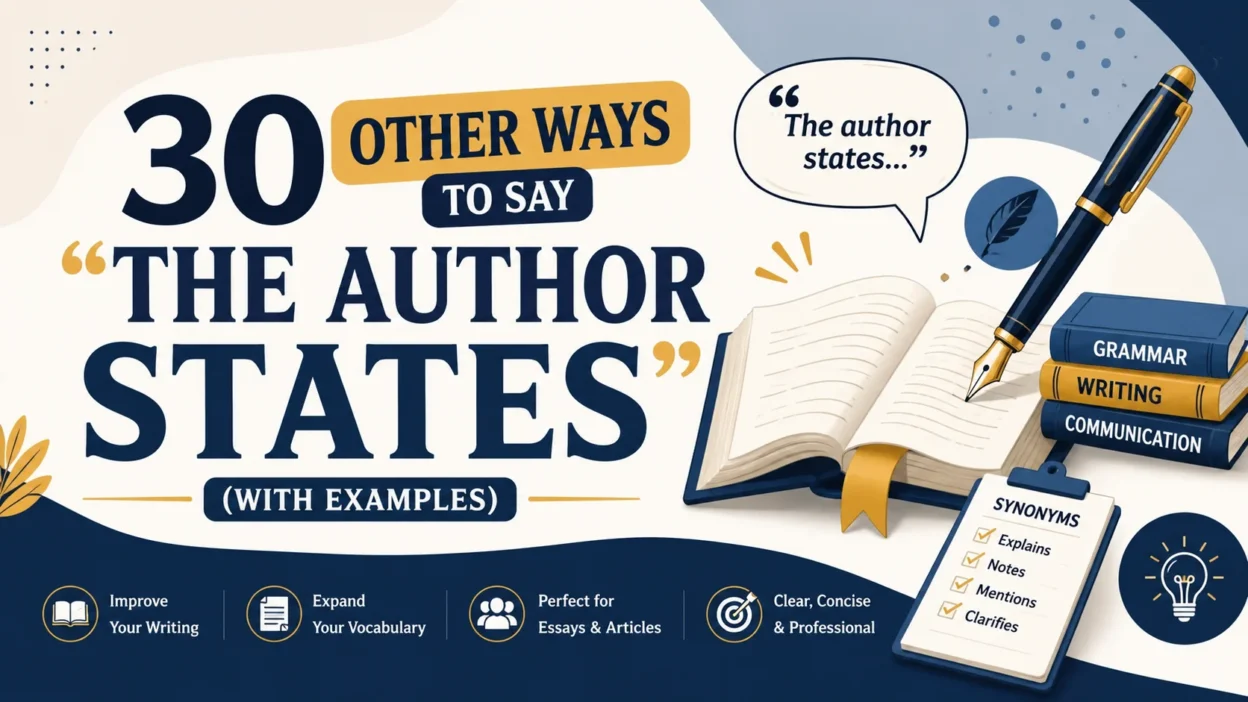 Other Ways to Say “The Author States”