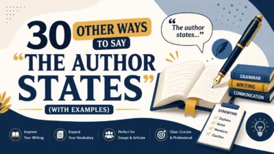Other Ways to Say “The Author States”