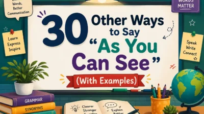 Other Ways to Say “As You Can See”