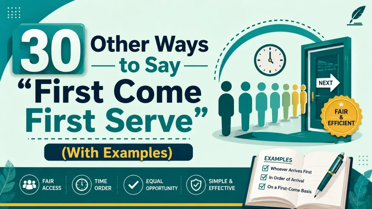 Other Ways to Say "First Come First Serve"