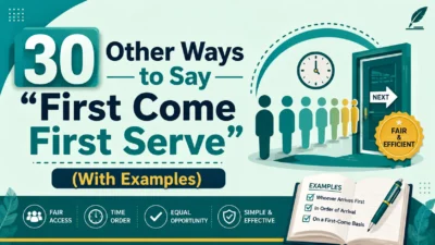Other Ways to Say "First Come First Serve"