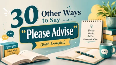 Other Ways to Say “Please Advise”