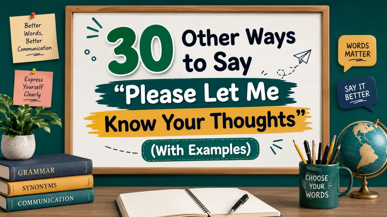 Other Ways to Say “Please Let Me Know Your Thoughts”