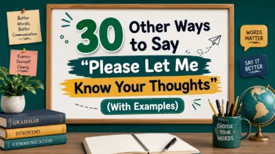 Other Ways to Say “Please Let Me Know Your Thoughts”