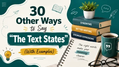 Other Ways to Say “The Text States”