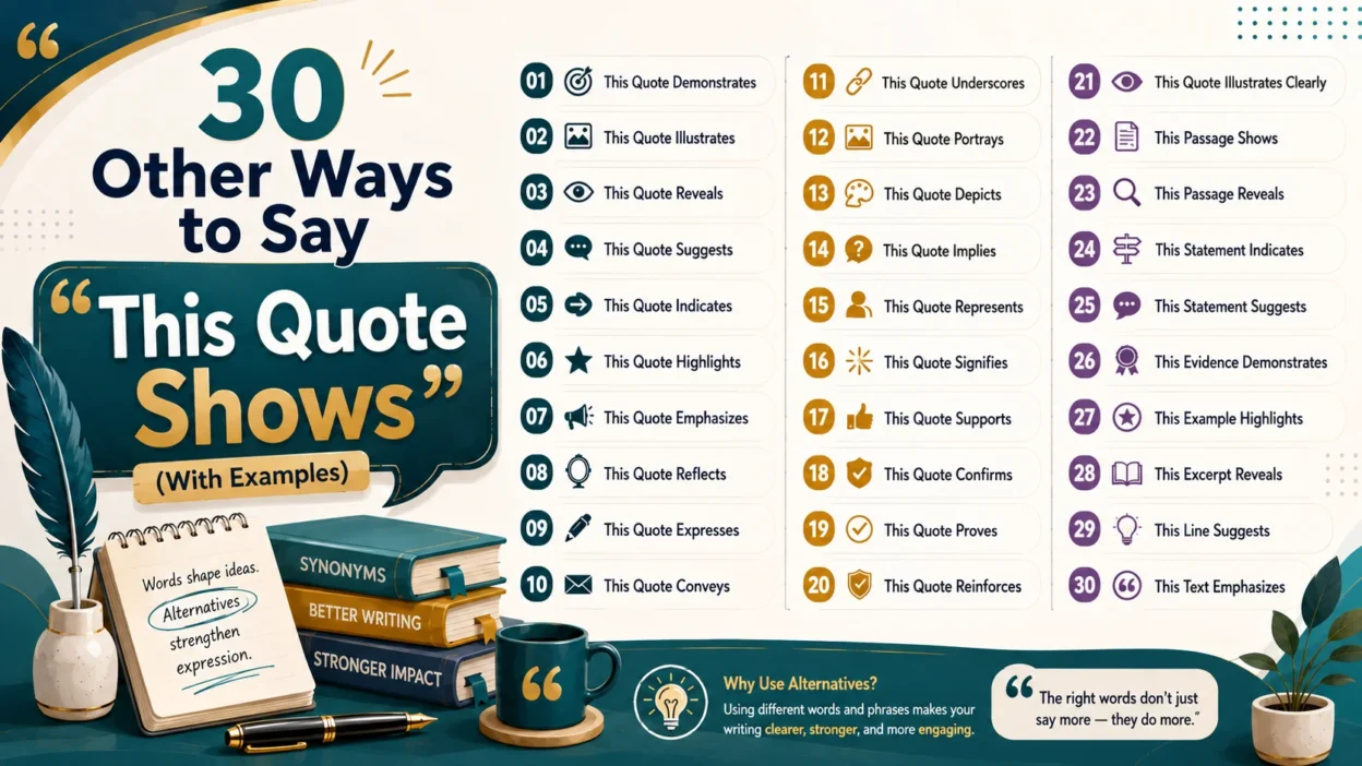 Other Ways to Say “This Quote Shows”