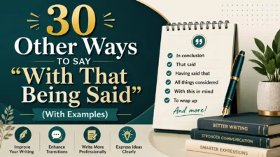 Other Ways to Say “With That Being Said”