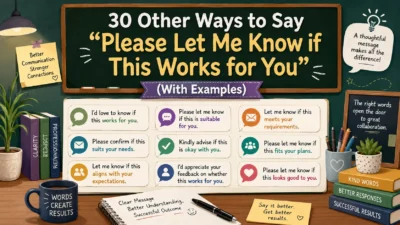 Other Ways to Say “Please Let Me Know if This Works for You”